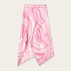 Pucci Printed Asymmetrical Skirt In Pink